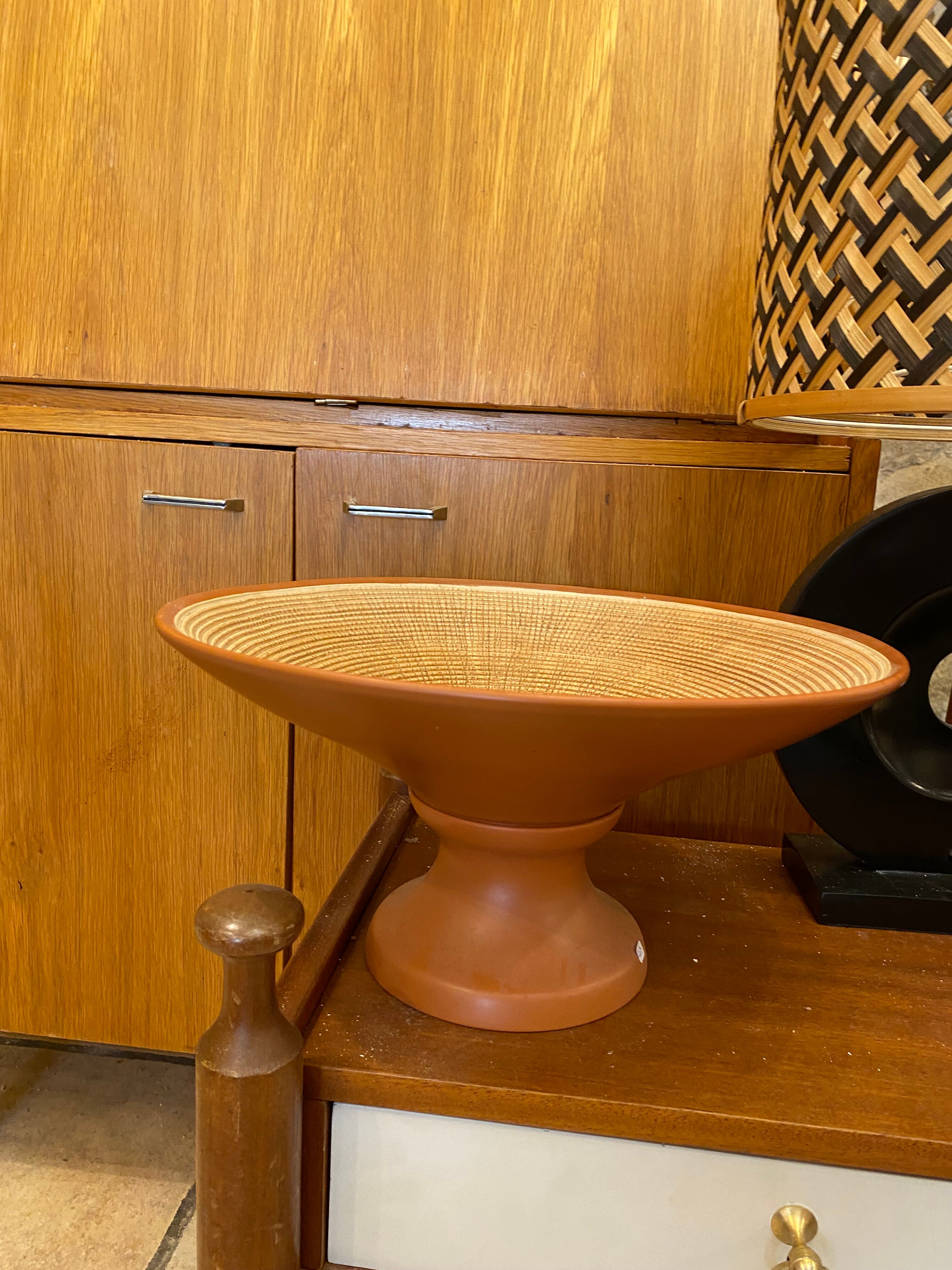 Contemporary terracotta cup