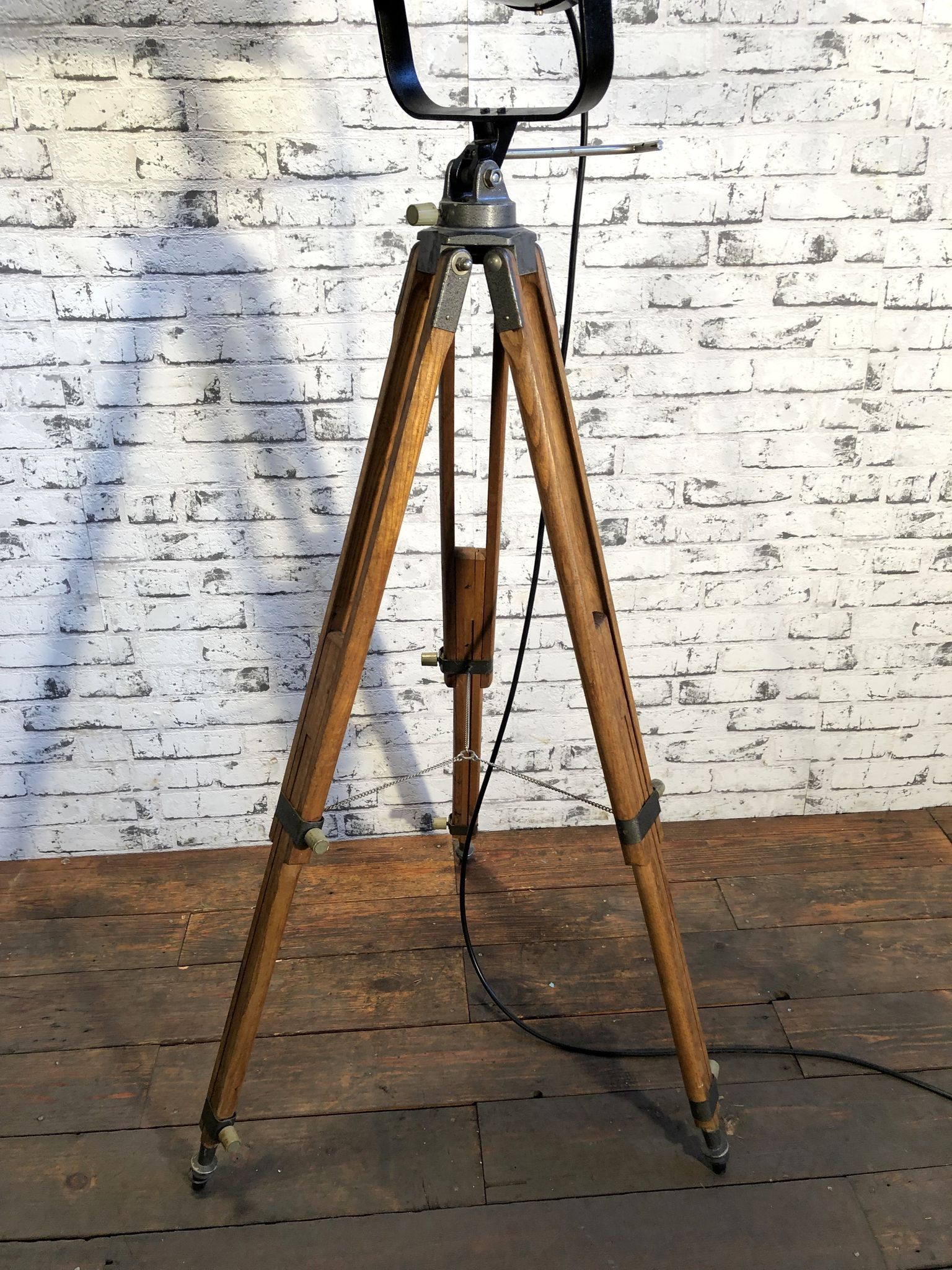 Vintage tripod theater spotlight, 1960s
