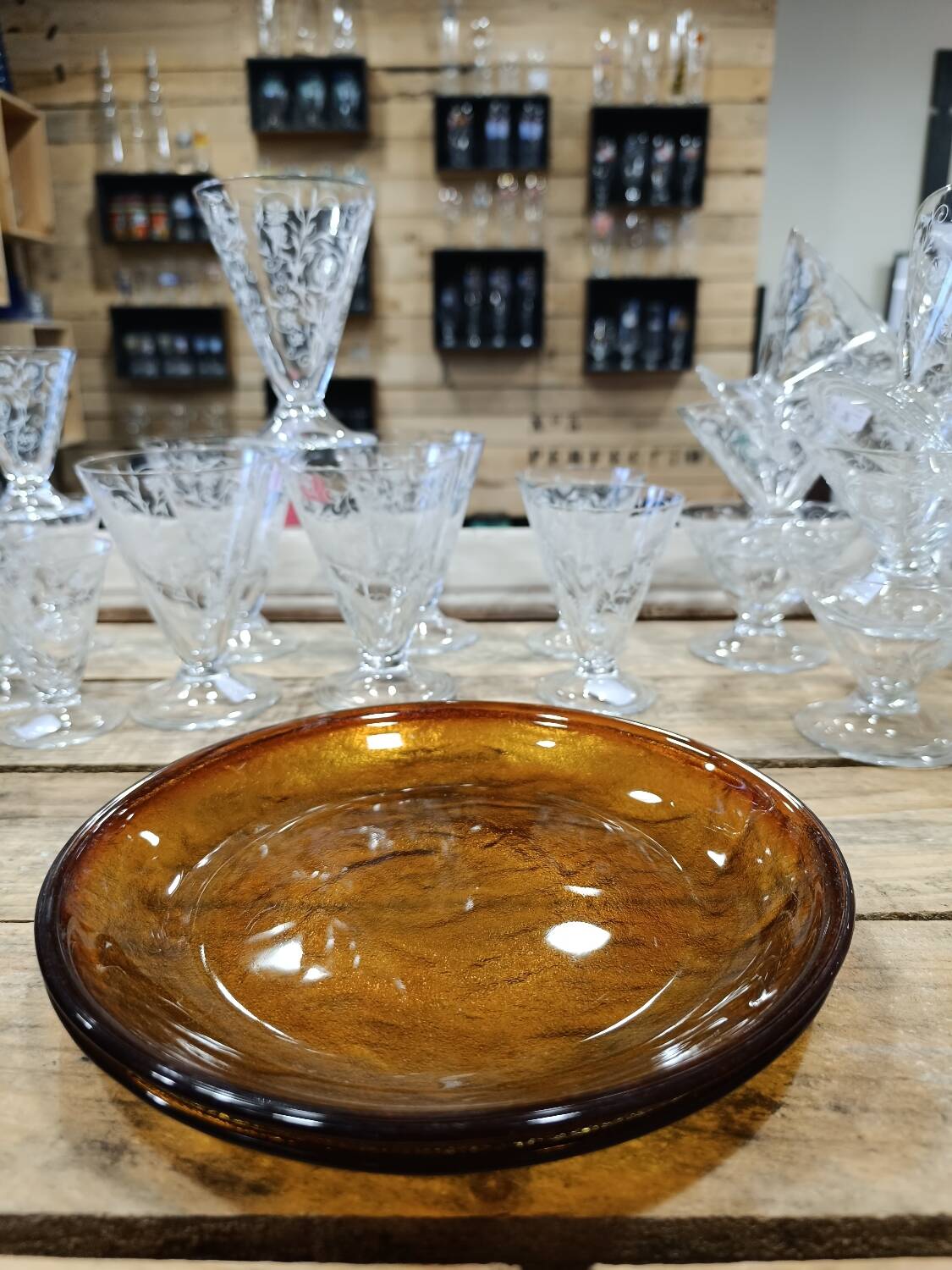 Plat ambré vintage