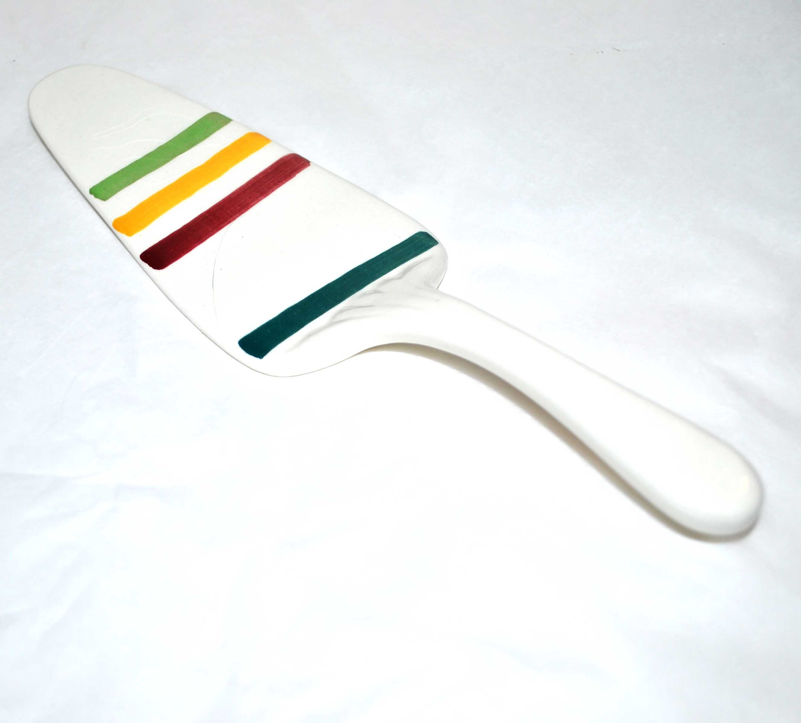Colorful vintage ceramic pie shovel