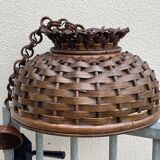 Pair of rattan ceiling lights