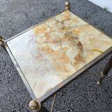 Onyx brass coffee table
