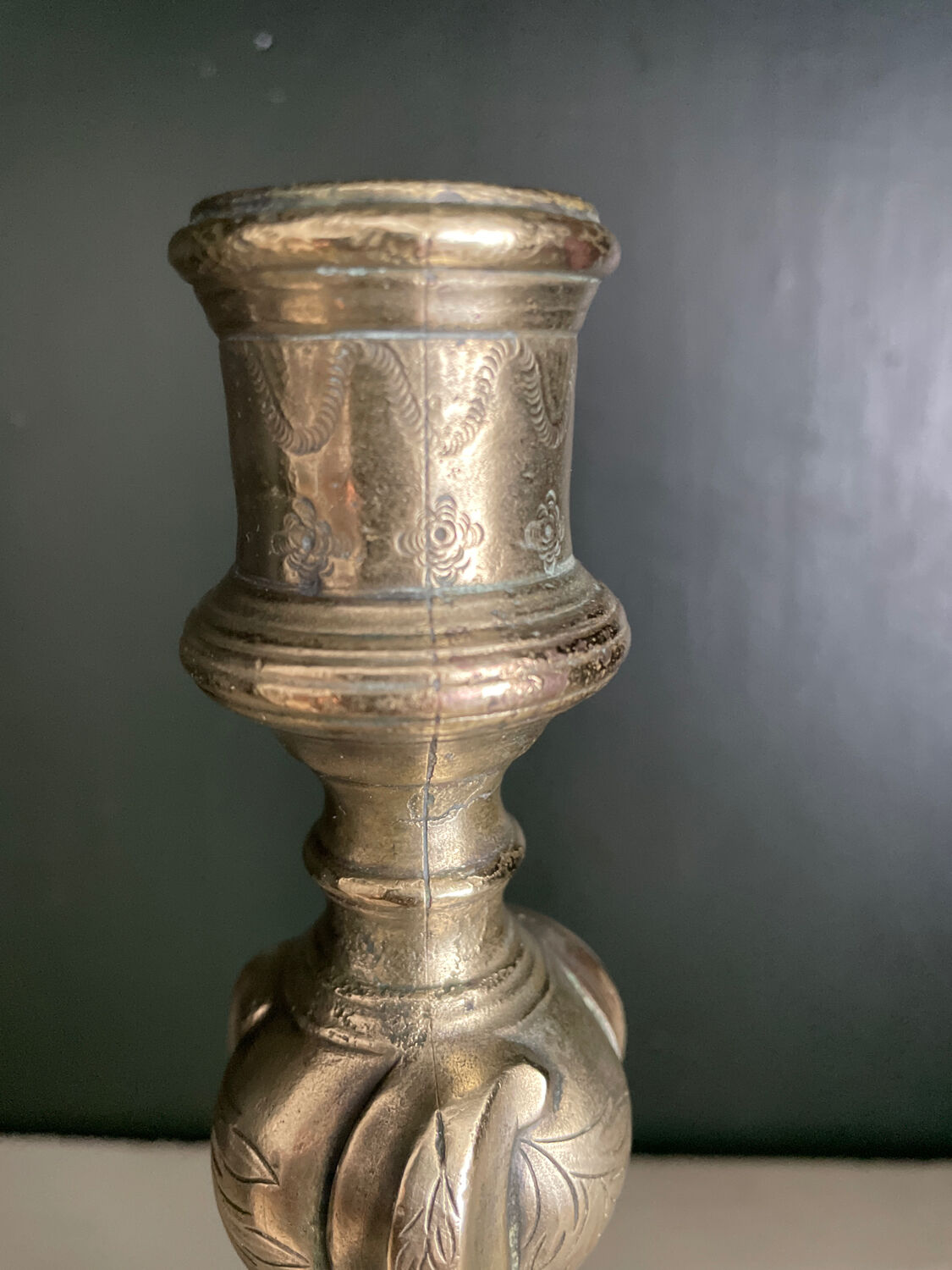 Candle holder bronze Louis XV, XVIIIth century