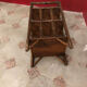 Small vintage 70s rattan shelf