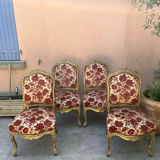 Ensemble de 4 chaises louis xv
