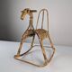 Children's rocking horse made of bamboo and rattan 1960s