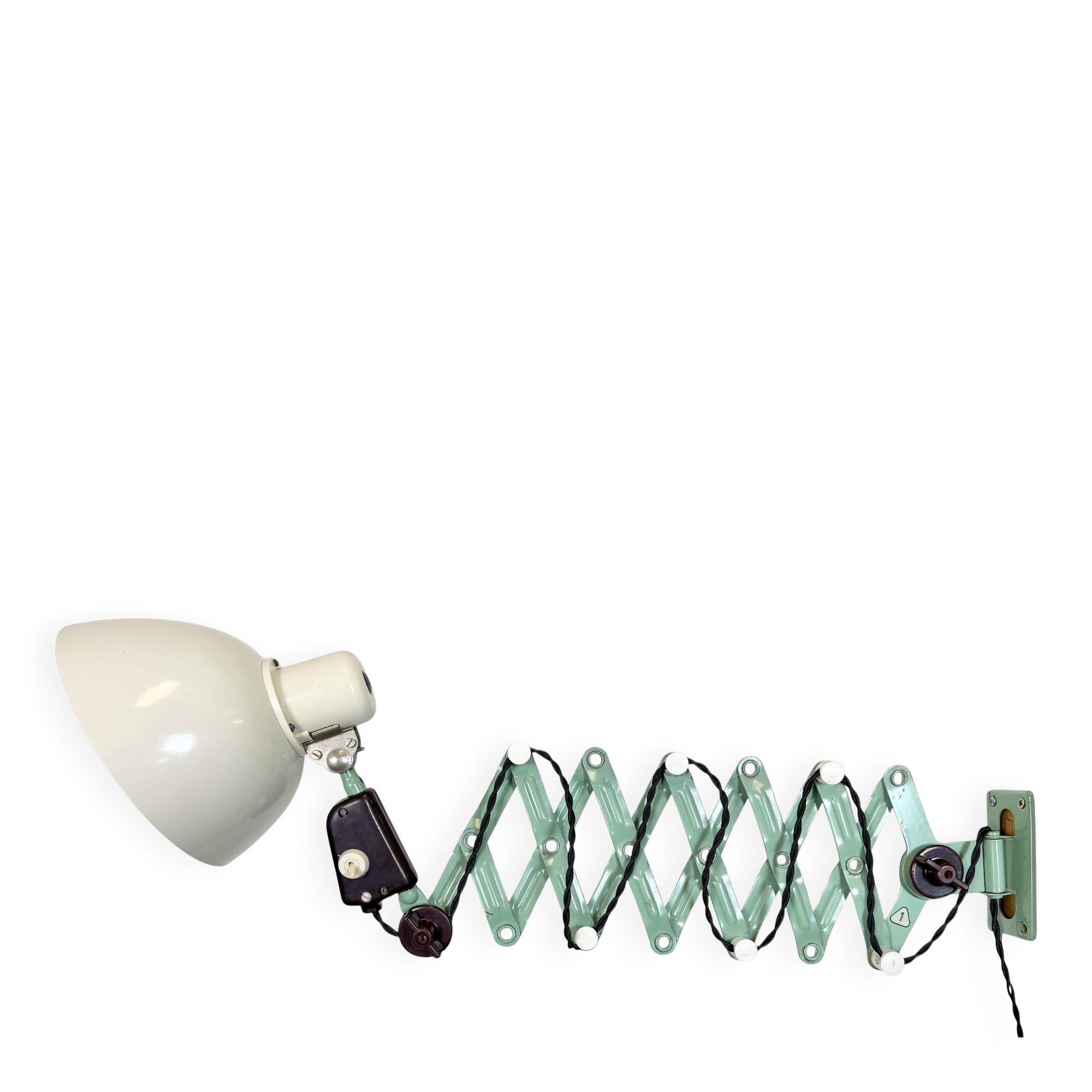 Industrial East German Scissor Lamp from VEB Zweckleuchtenbau Dresden, 1950