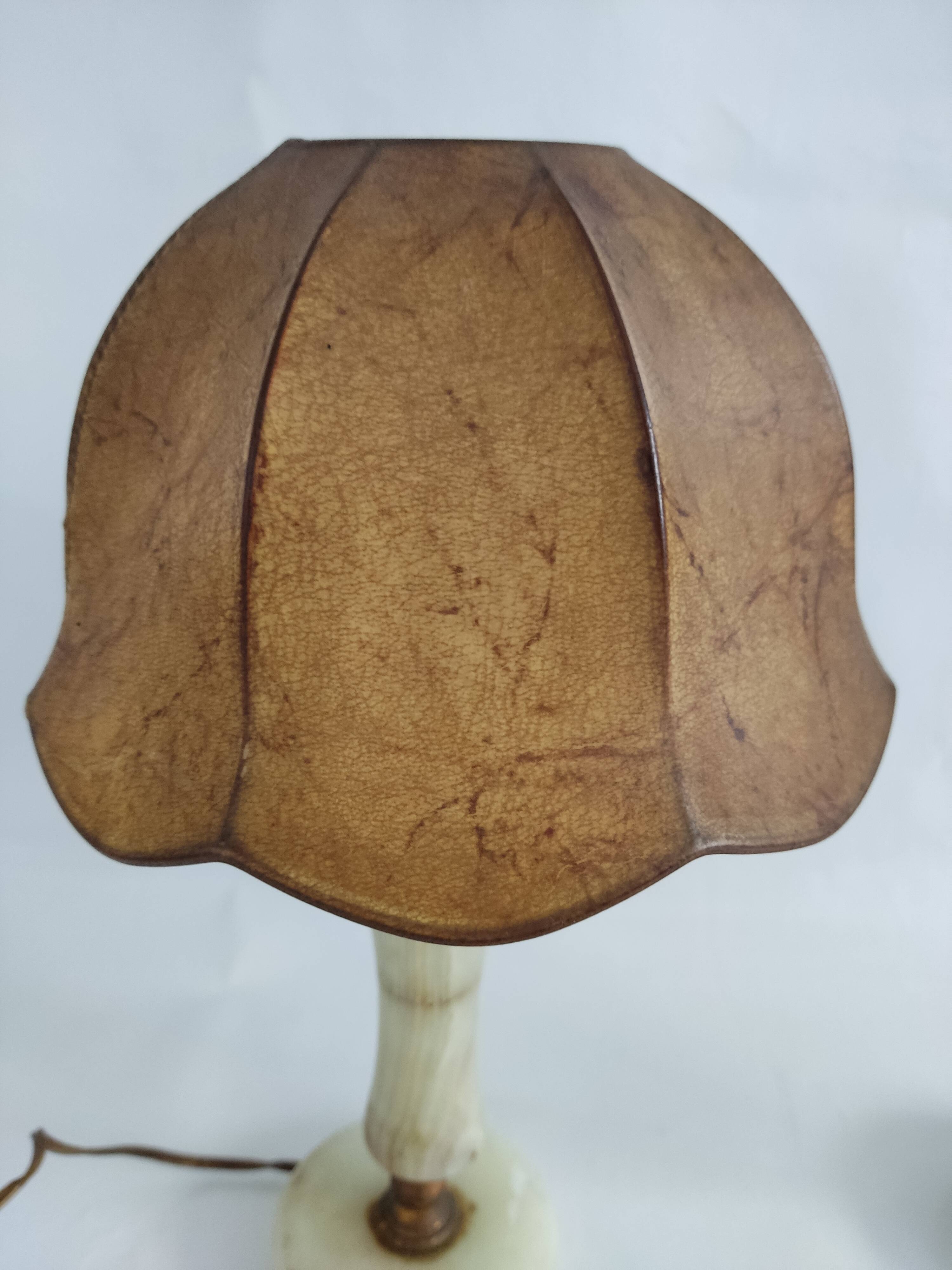 Pair of marble lamps