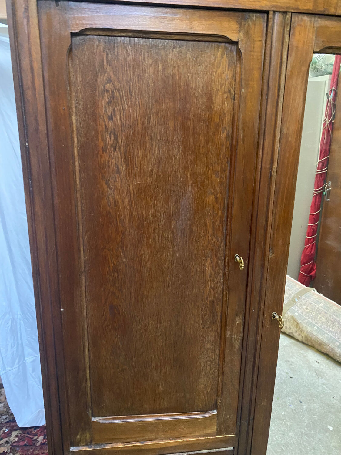 Parisian wardrobe and 3 drawers, 50's