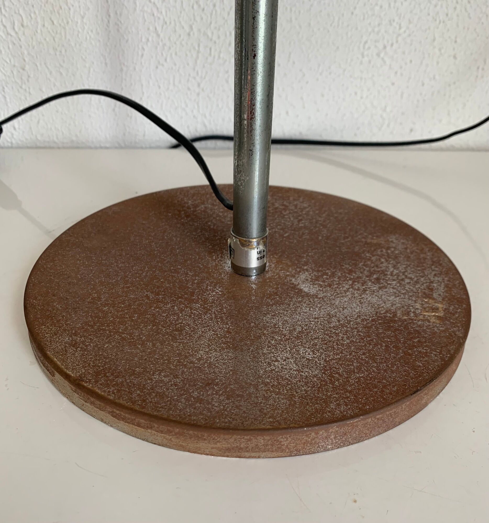 Pair vintage lamps 1970 table Lumess Switzerland - 51 cm