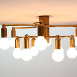 Vintage Modern Golden Color Ceiling Lamp, 1970s