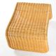 Wicker accent chair and its ottoman