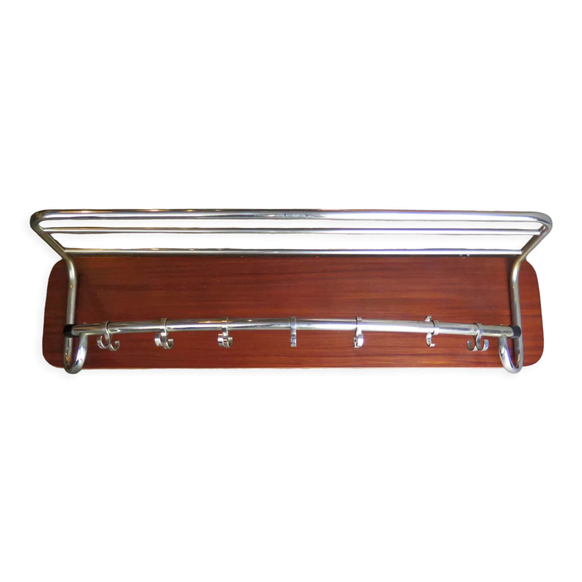 Porte manteau en métal plaqué chrome, 1960s