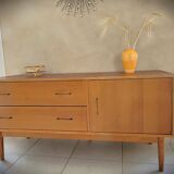 Scandinavian design sideboard in oak and mahogany