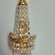 Pair of vintage Presiosa crystal wall lights