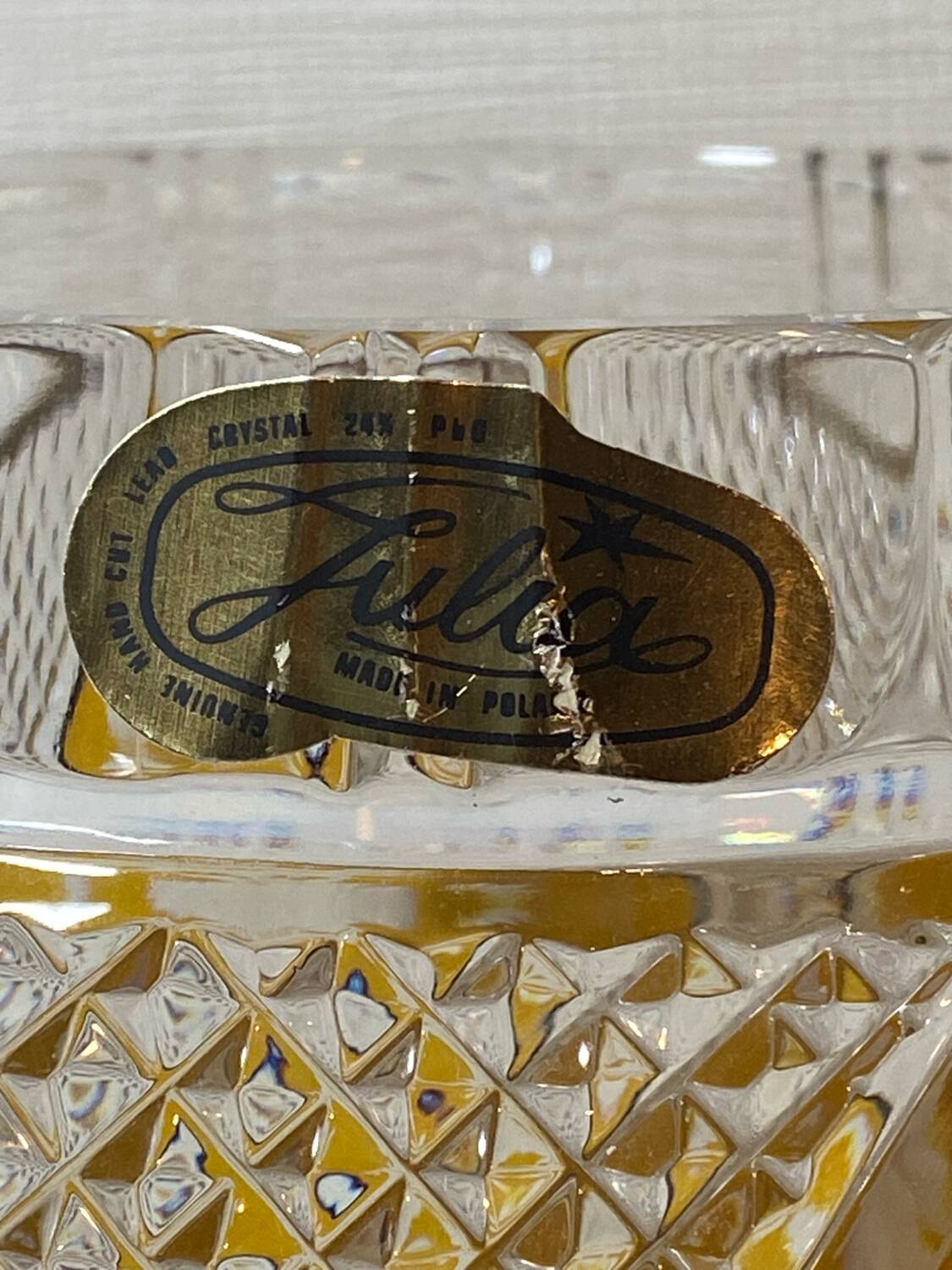 Julia Glassworks crystal vase
