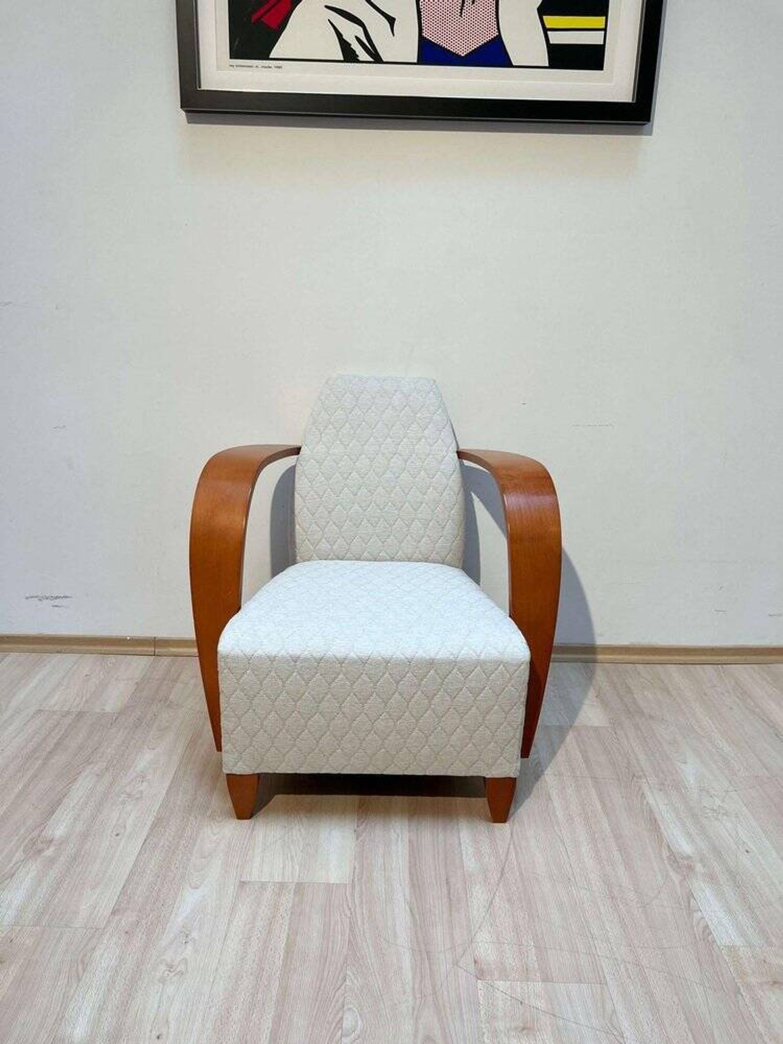 Spanish Club Chair in Beech and Plywood, 1990s