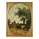 Ancien tableau de paysage italien signé et daté 1881