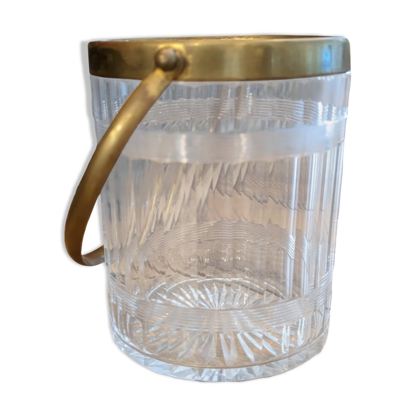 Art deco ice bucket in Baccarat crystal