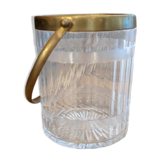 Art deco ice bucket in Baccarat crystal