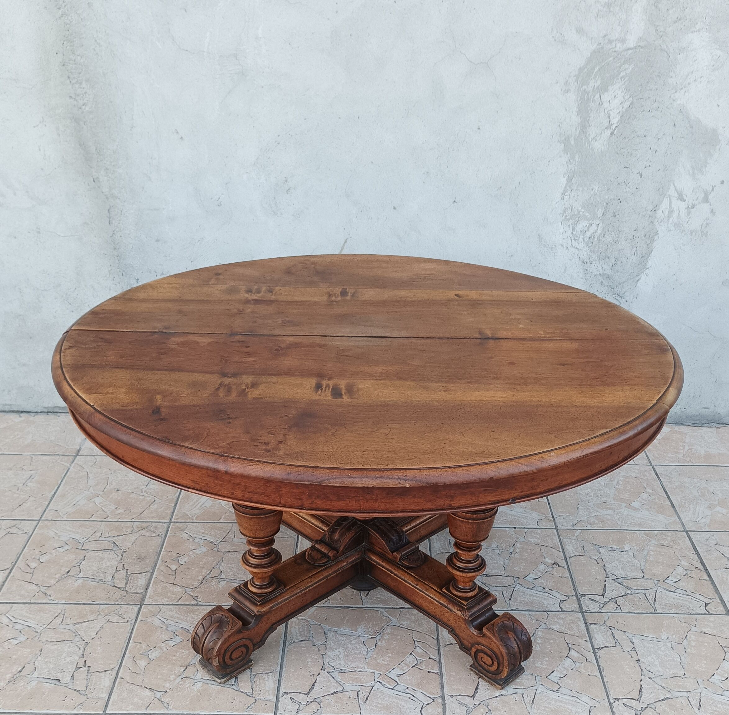renaissance walnut table 19th century