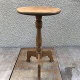 Old vintage wood tripode table