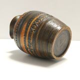 Handmade Brown Lacquered Earthenware Pitcher by Aldo Londi for Bitossi