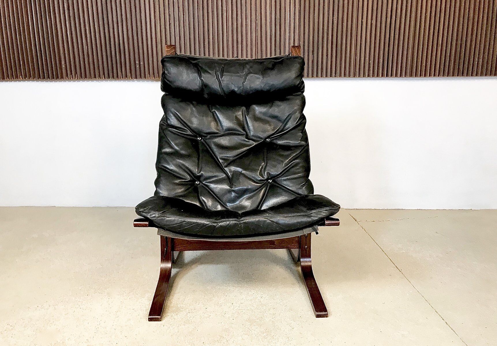 Siesta leather highback chair by Ingmar Relling for Westnofa, 1960s
