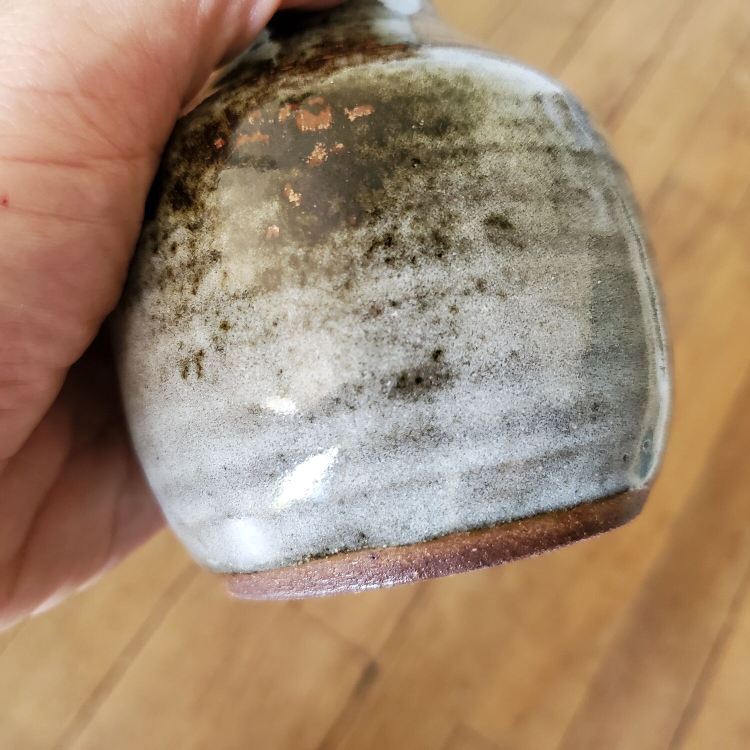 Signed sandstone vase