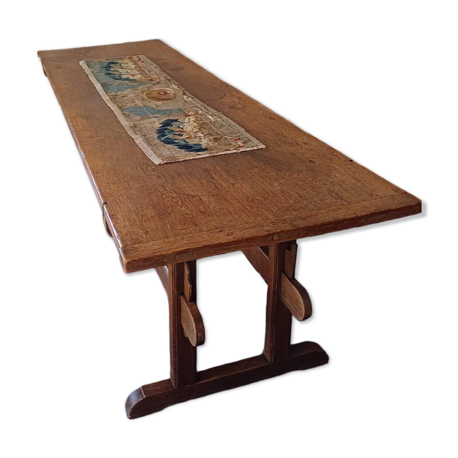 Old refectory table in solid oak, 17th–18th century