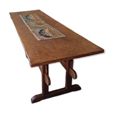 Old refectory table in solid oak, 17th–18th century