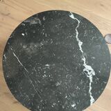 Table basse marbre noir pieds bois