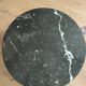 Black marble coffee table with wooden legs