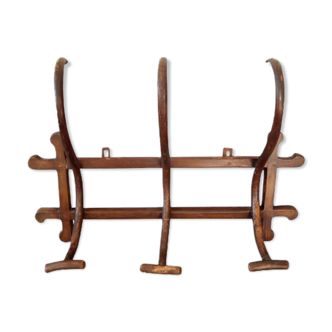 Curved wooden coat rack circa 1900