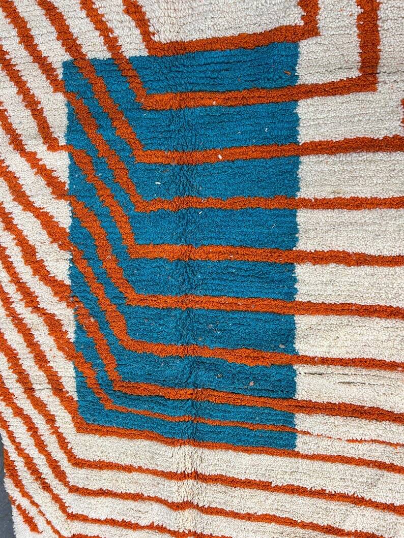 Handmade traditional pure wool rug size 100 x 200 cm