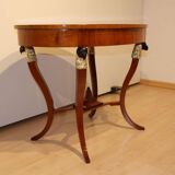 Biedermeier Cherry Veneer Gold-Leaf Center Table, Austria, 1820s
