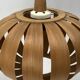 Scandinavian UFO Mushroom Pendants in Wood Veneer, 1970s