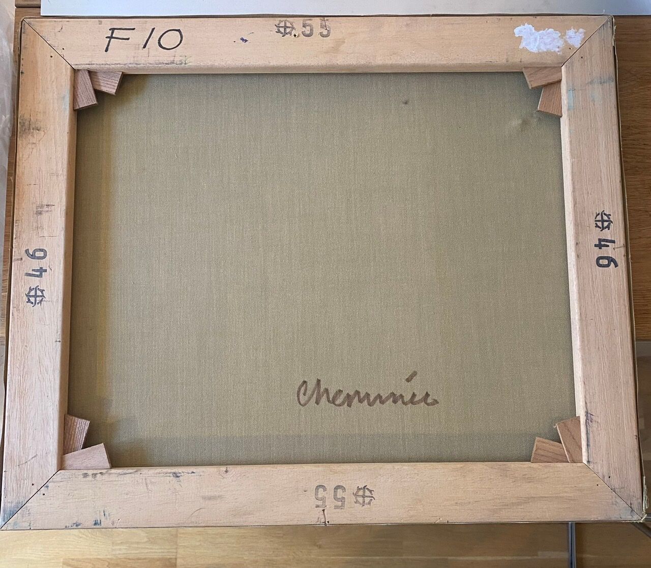 Old painting, cityscape signed and dated 79