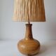 Wooden and raffia lamp