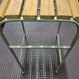 Vintage bar stool made of wood and metal