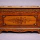 Marquetry commode Napoleon III – Marble top – Gilded bronzes