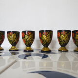 6 Wooden coquetiers Khokhloma