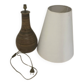 Large vintage ceramic/stoneware table lamp signed Parabis (H 86)