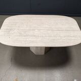 Vintage travertine dining table, 1970s