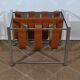 Leather and Chrome Magazine Holders "Novatrend" - XXth