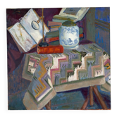 La table de lecture, huile sur toile