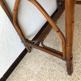 Console/small old desk in rattan