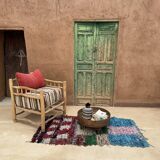 Tapis Marocain  Boucherouite coloré - 80 x 170 cm