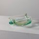 Vintage mid-century artisanal glass catchall.