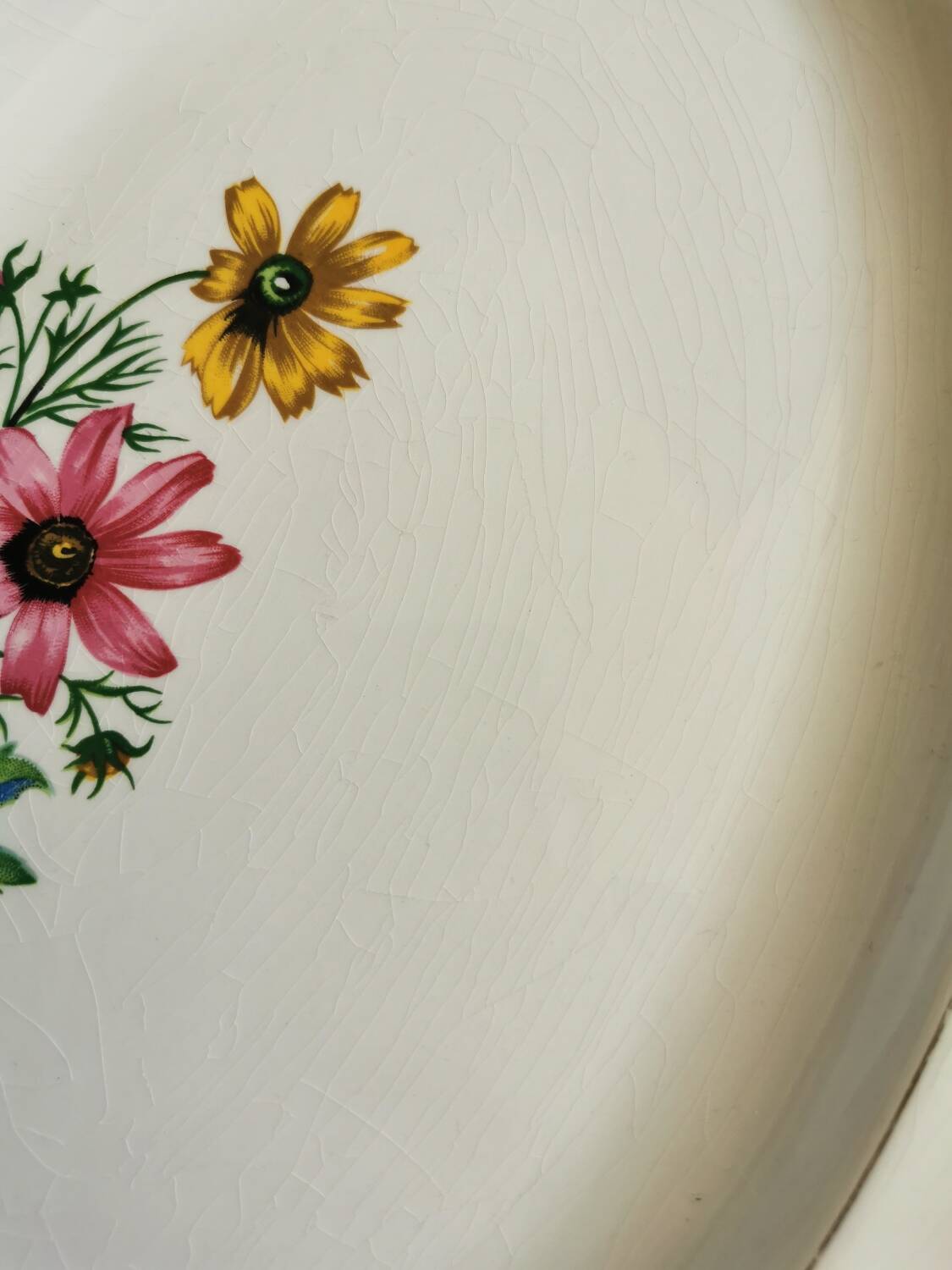 Plat ovale vintage L'Amandinoise Printemps
